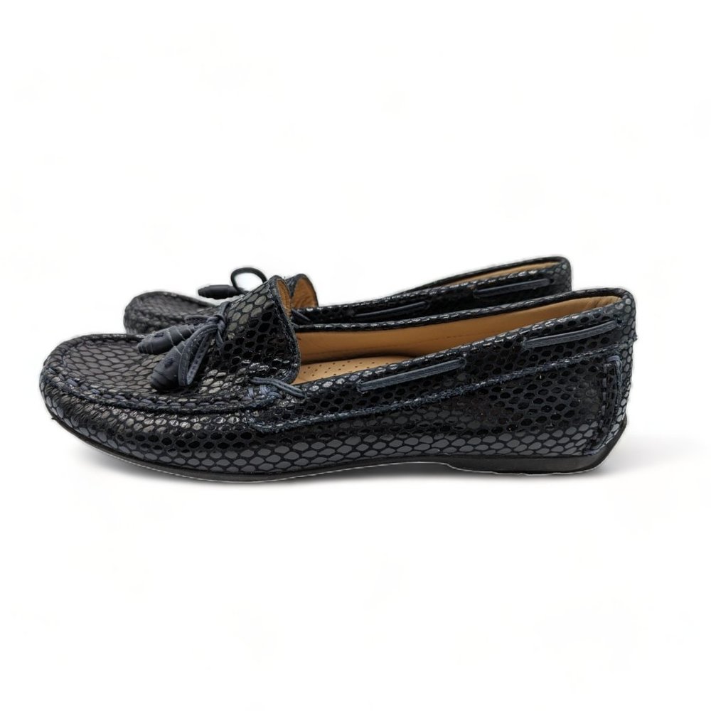 WIRTH 6.5M Mcassin Loafer Tassels Genuine Leather Black Arch Support Comfort - Picture 10 of 11